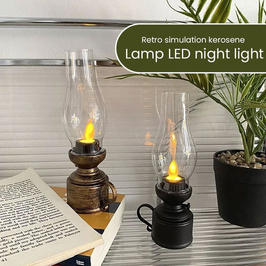 💫Retro simulering parafinlampe LED nattlys💫
