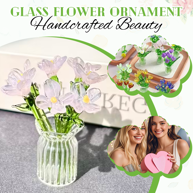 Blomsterpynt i glass