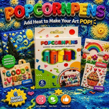 🎁🔮Magic Pen – Tegn i 3D med ett strek!🎄 Lag dine egne «Bubble Popcorn»-tegnepenner & Kjøp 2, få 1 gratis 🔥