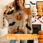 🎃 Hekseaktig koselig stemning - Gresskargenser i Halloween-strikk