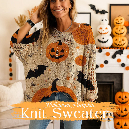 🎃 Hekseaktig koselig stemning - Gresskargenser i Halloween-strikk