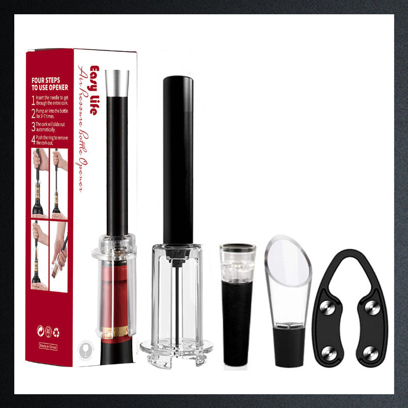 🔥Hotselgende produkt 💥🍾Luftpumpe Korketrekker Vinflaskeåpner Sett