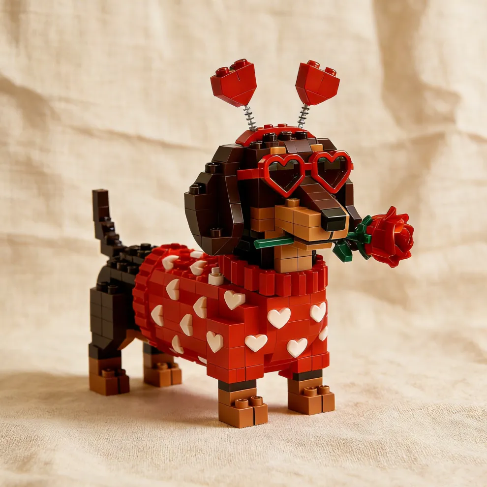 💖 2026 Valentinsdag eksklusivt Dachshund-klossesett 🐕