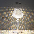 Bordlampe i krystall