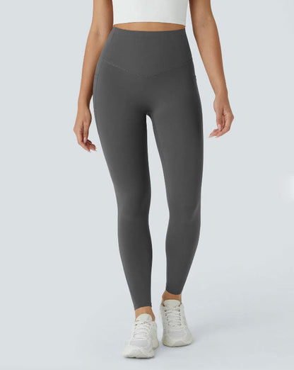 Yogabukser med høy midje og lommer