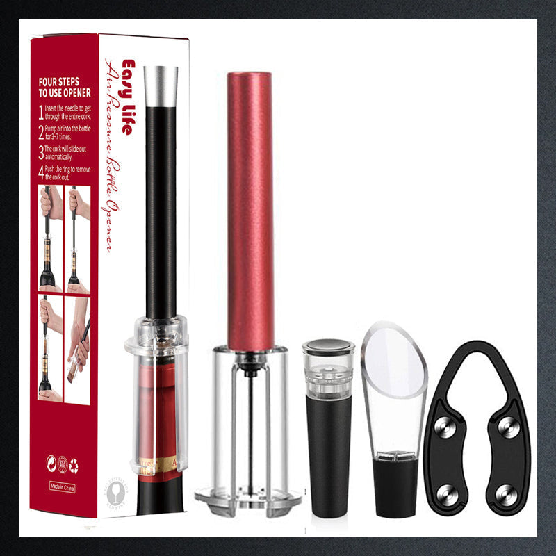 🔥Hotselgende produkt 💥🍾Luftpumpe Korketrekker Vinflaskeåpner Sett