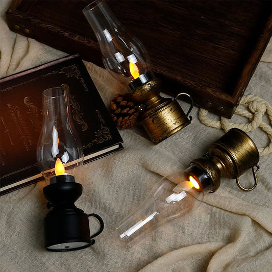 💫Retro simulering parafinlampe LED nattlys💫