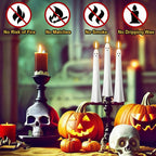 🎃👻Fjernstyrt spøkelseslys med 3D-flimrende veke 👻🎃