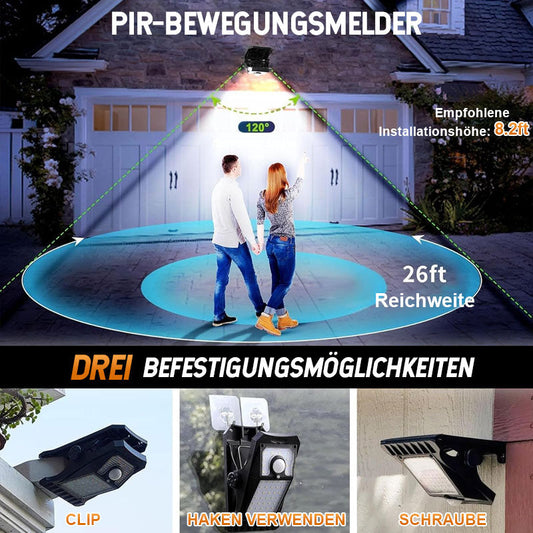 Vanntett solcellelampe med klips