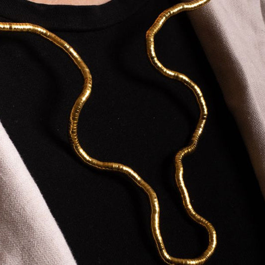 ✨Böjt Snake Chain halskjede✨