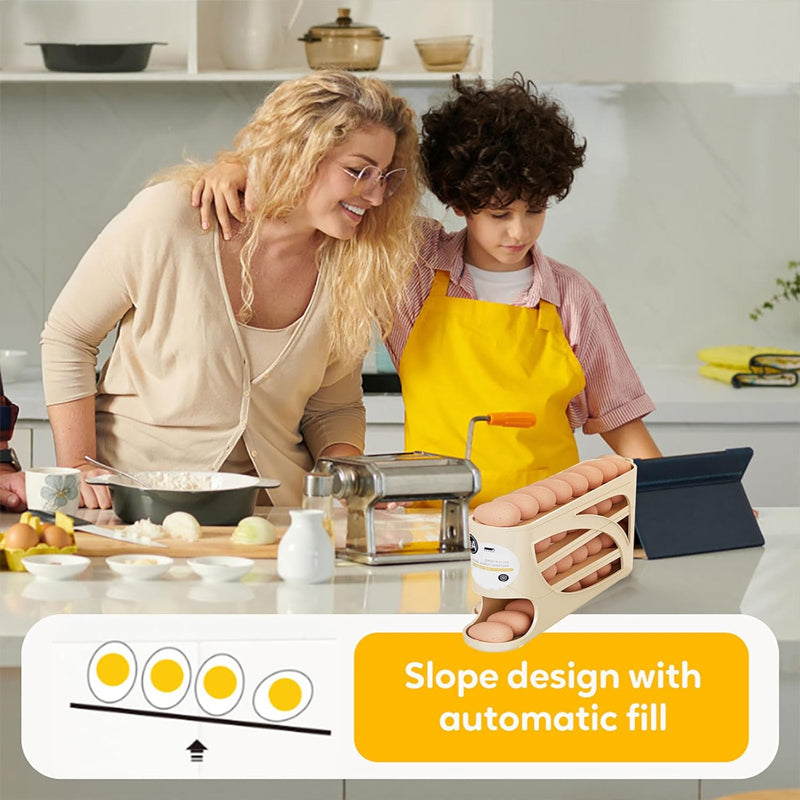 Rullbar oppbevaringsboks for egg