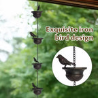 Regnkjede med vindspill for fugler
