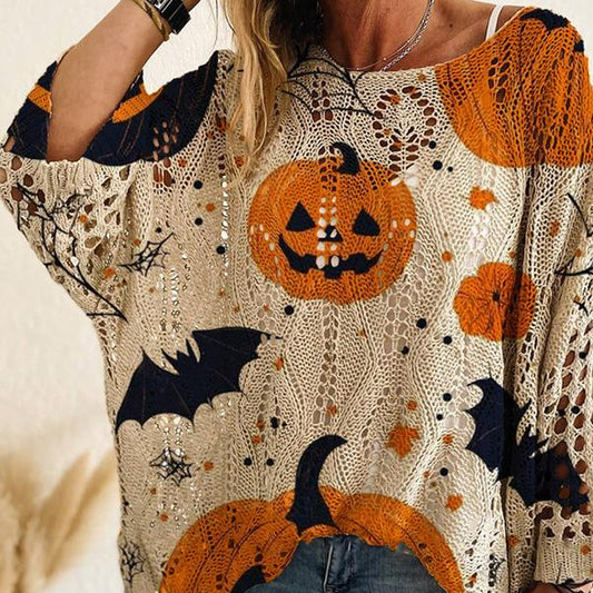 🎃 Hekseaktig koselig stemning - Gresskargenser i Halloween-strikk