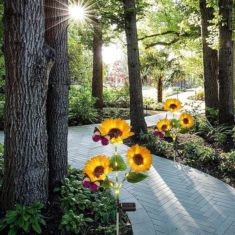 🌻Fabrikk direkte salg 49% avslag - 🌞Solar LED-solsikkehagelys - 29,6 tommer / 74 cm