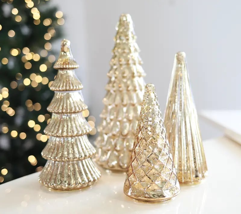 ✨ Skimrende jul – 5-delers krystalltresett med lys✨