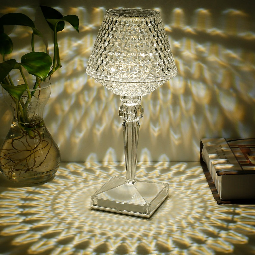 Bordlampe i krystall