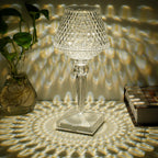 Bordlampe i krystall