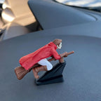 🚗Fantasy-bildekorasjon – 🧙‍♀️Hekse- og trollmann-kosteskaft-instrumentpanel-drift-ornamenter✨