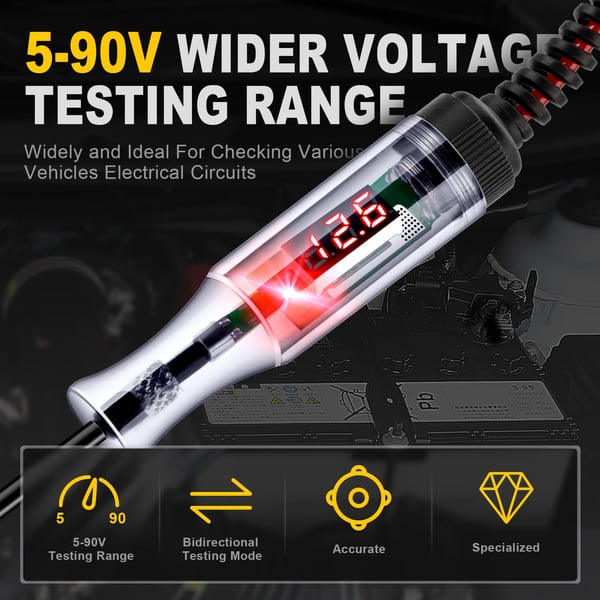 Kraftig 5-90 V digital LED-kretstester