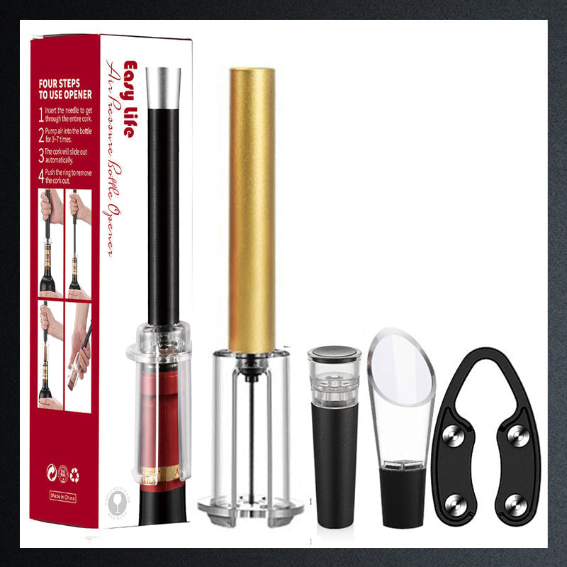 🔥Hotselgende produkt 💥🍾Luftpumpe Korketrekker Vinflaskeåpner Sett