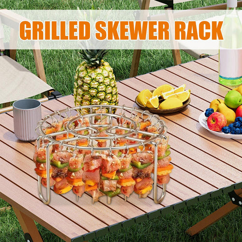 🔥 Spydstativ til luftfryser – Vertikal kebabholder i rustfritt stål til luftfrysere, ovner og hjemmelagde grillretter🍢