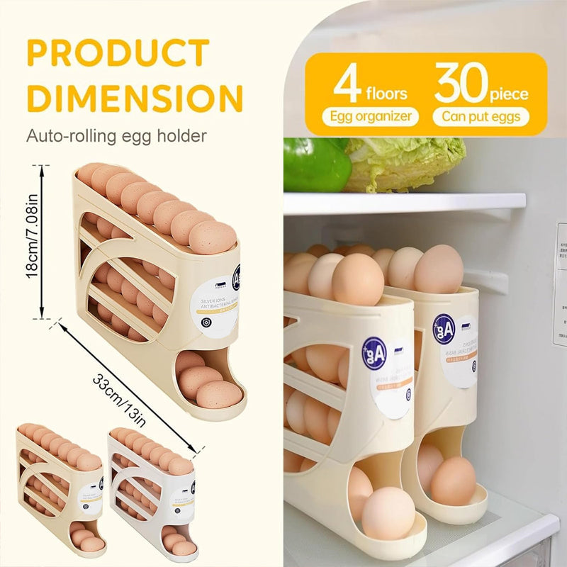 Rullbar oppbevaringsboks for egg