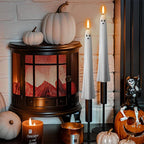 🎃👻Fjernstyrt spøkelseslys med 3D-flimrende veke 👻🎃