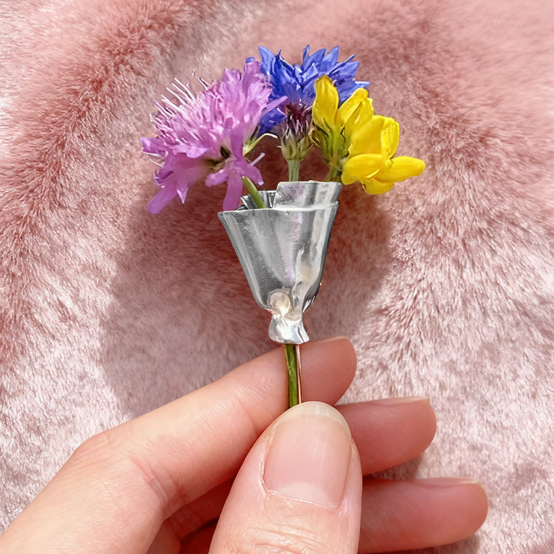 Bærbar blomsterbukettklemme