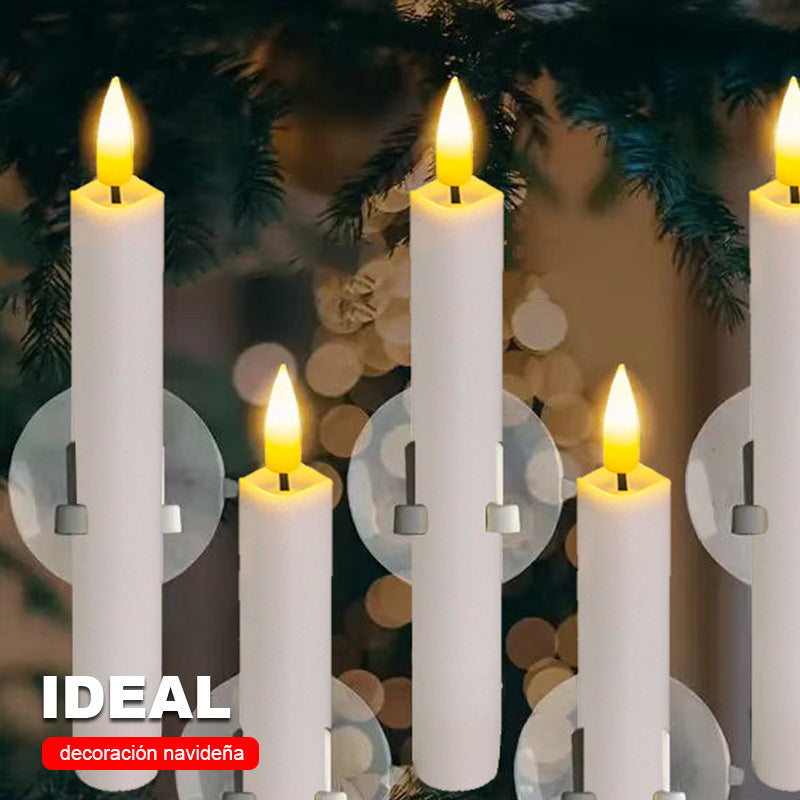 🎄 Julespesial 🔥 6 stk flammeløse LED-vinduslys