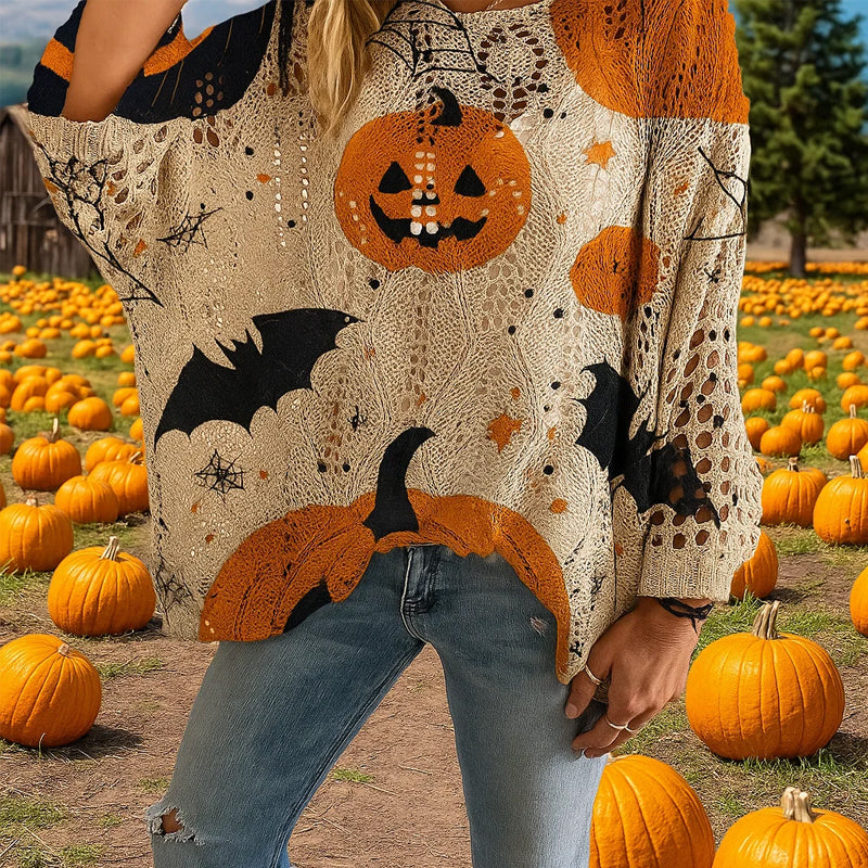 🎃 Hekseaktig koselig stemning - Gresskargenser i Halloween-strikk