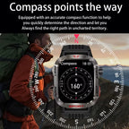 （Gratis frakt）🔥 Siste dag 70 % RABATT – Militær utendørssports-smartklokke for menn for Android og iOS