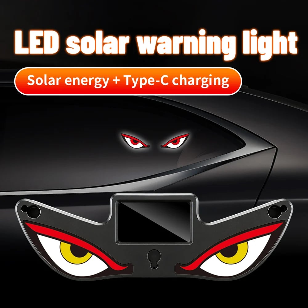 🔥Siste dag med 49 % rabatt – Solar Demon Eye LED-vinduslampe til bilen