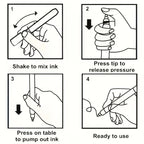 Gullfarget gravsteinspenne til restaurering av falmede gravinskripsjoner