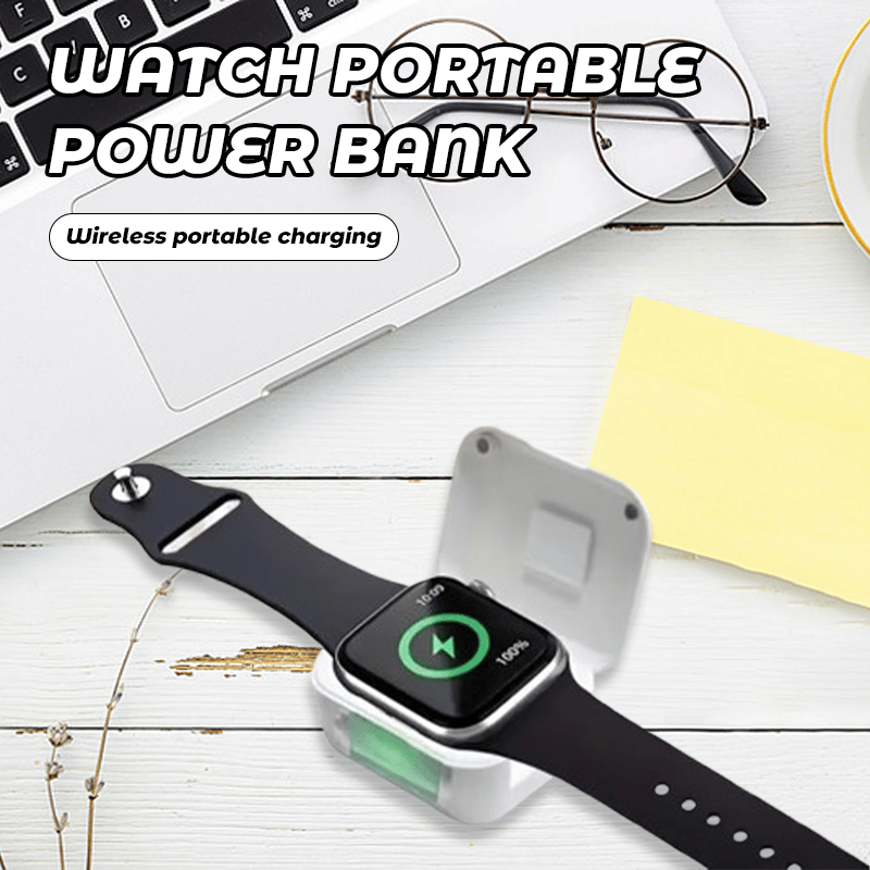 🔥Supertilbud! 38% rabatt! - Bærbar trådløs powerbank for smartklokker