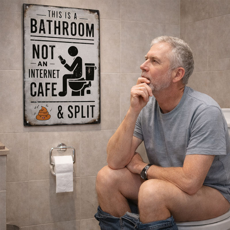 🚽 Dette er et toalett, ikke en internettkafé.