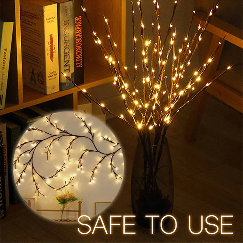 Dekorative LED-belyste grener
