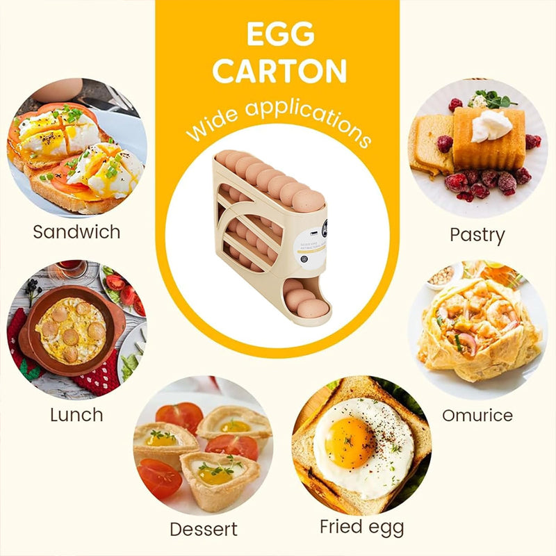 Rullbar oppbevaringsboks for egg