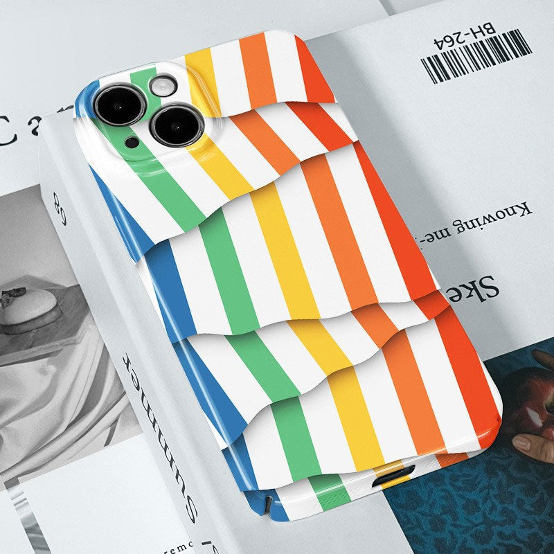🌈Fargekontraststripet filmdeksel til mobil📱