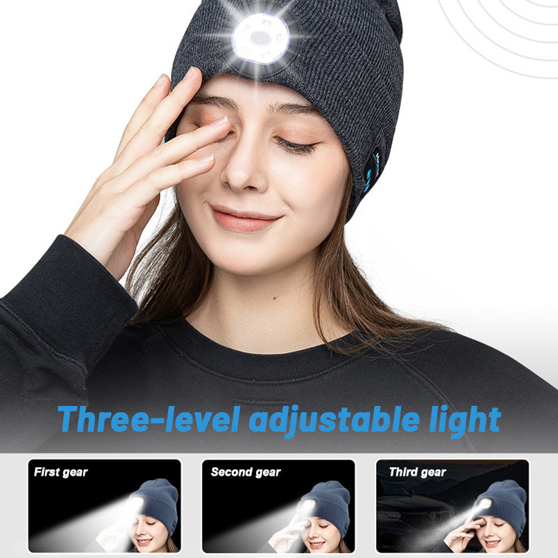 Bluetooth LED Strikket lue