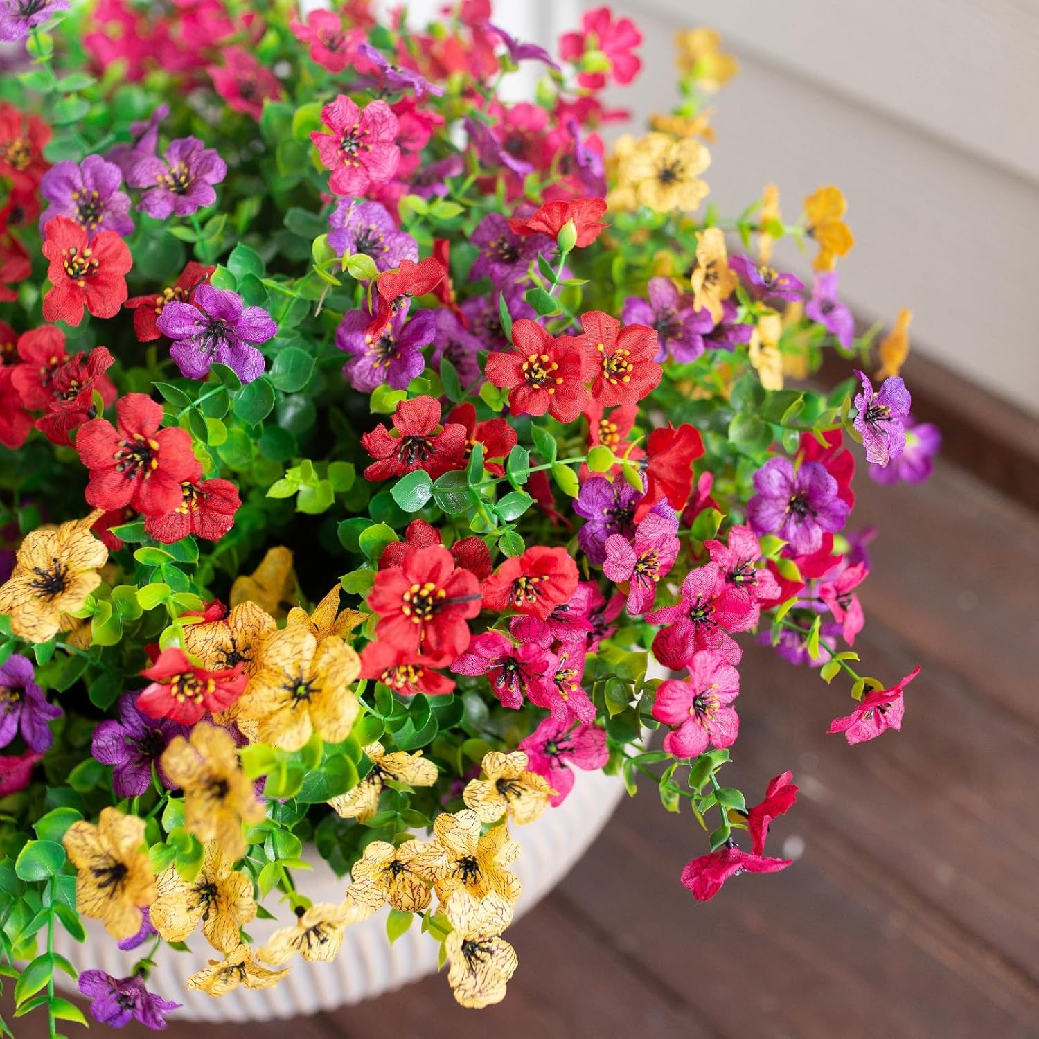 🌺UV-resistent fargerik kunstig blomst💖