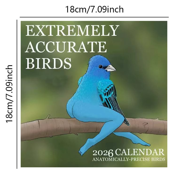 🔥2026 NYHET🔥2026 Kalender med ekstremt nøyaktige fugler🐦📅
