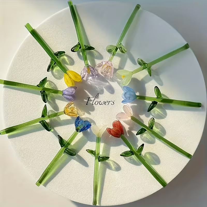 Blomsterpynt i glass