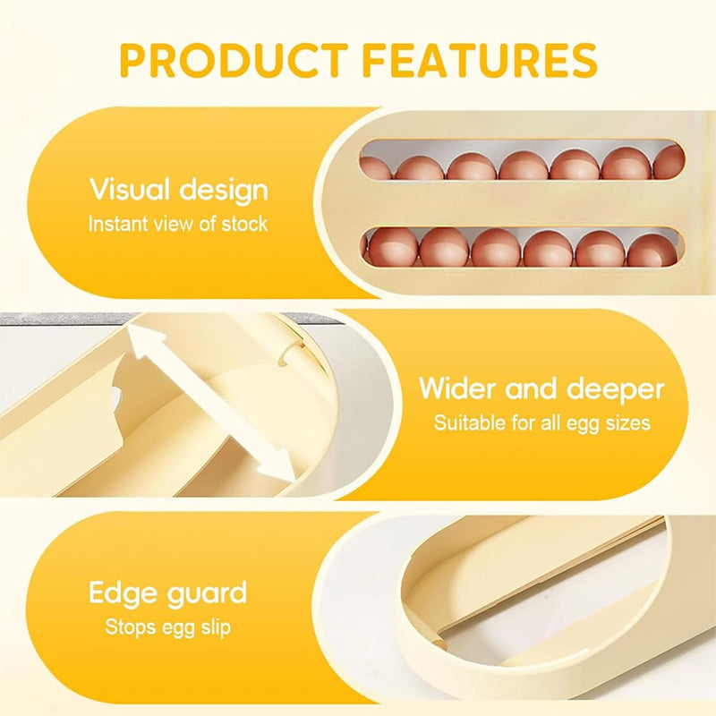 Rullbar oppbevaringsboks for egg