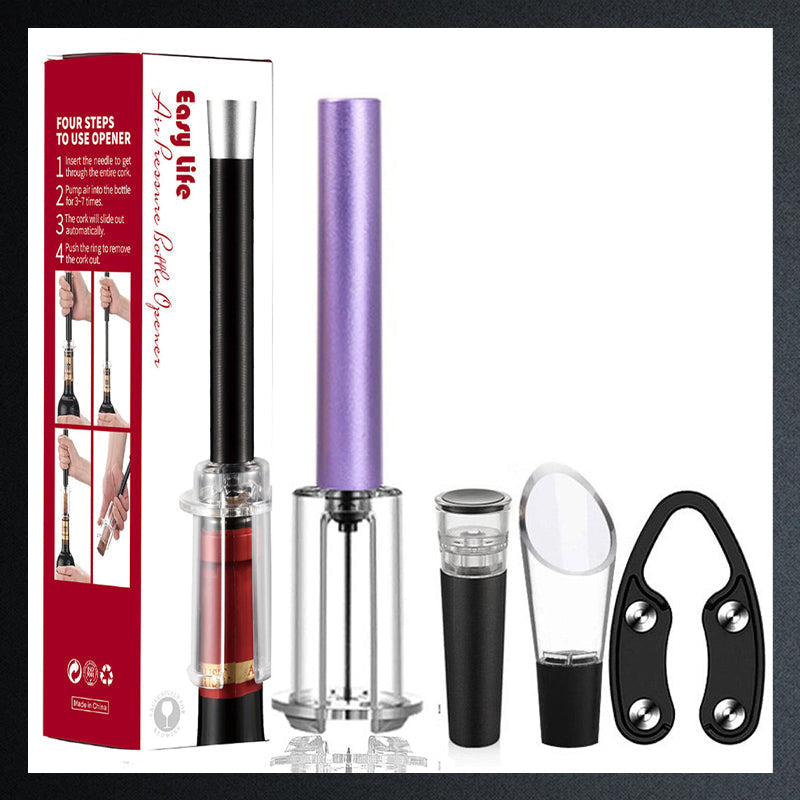 🔥Hotselgende produkt 💥🍾Luftpumpe Korketrekker Vinflaskeåpner Sett