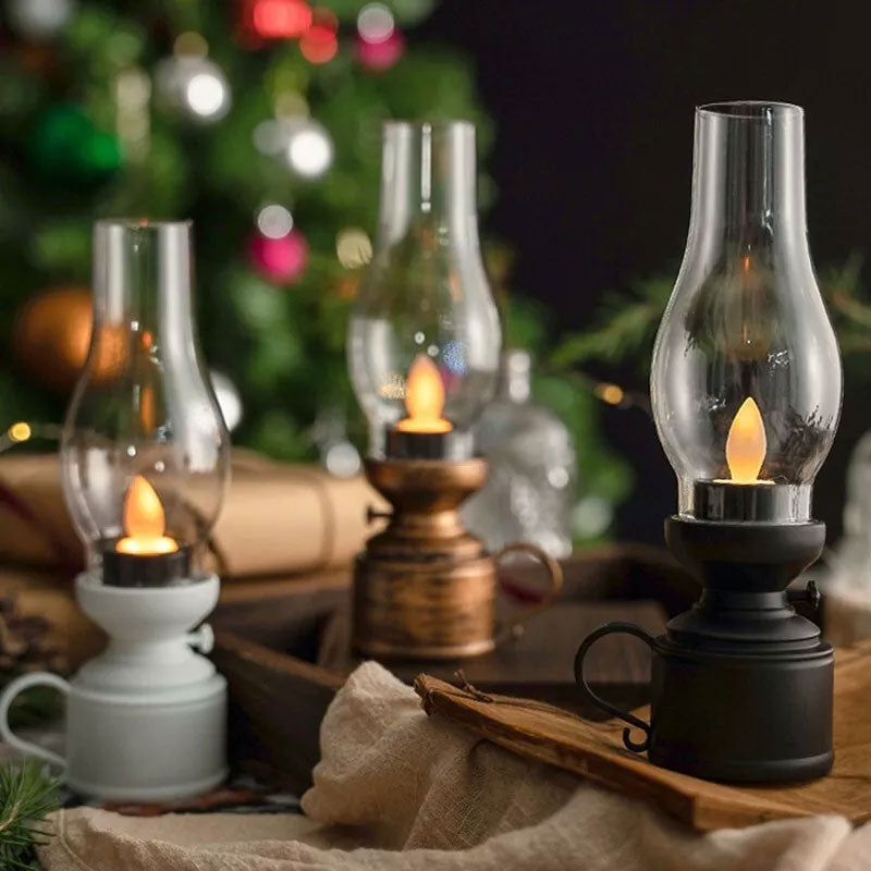 💫Retro simulering parafinlampe LED nattlys💫
