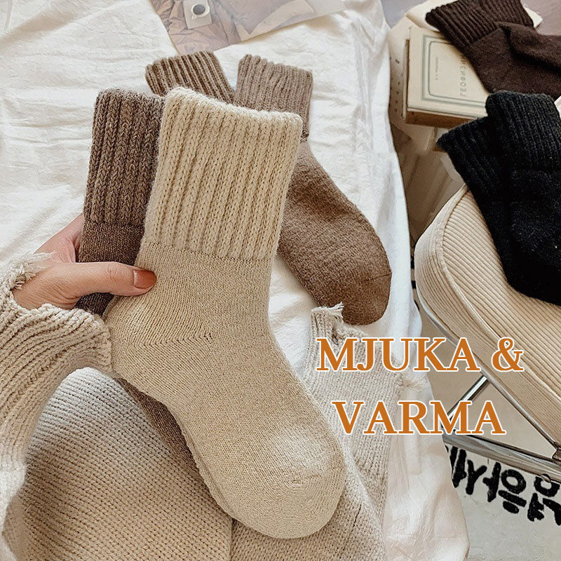 🧦 5 par varme ullsokker i middels høyde