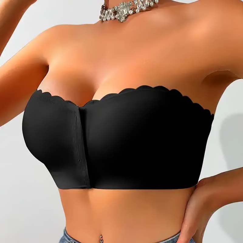 🔥Last day ❤️Naadloze stroppeløs bandeau-bh med lukking foran