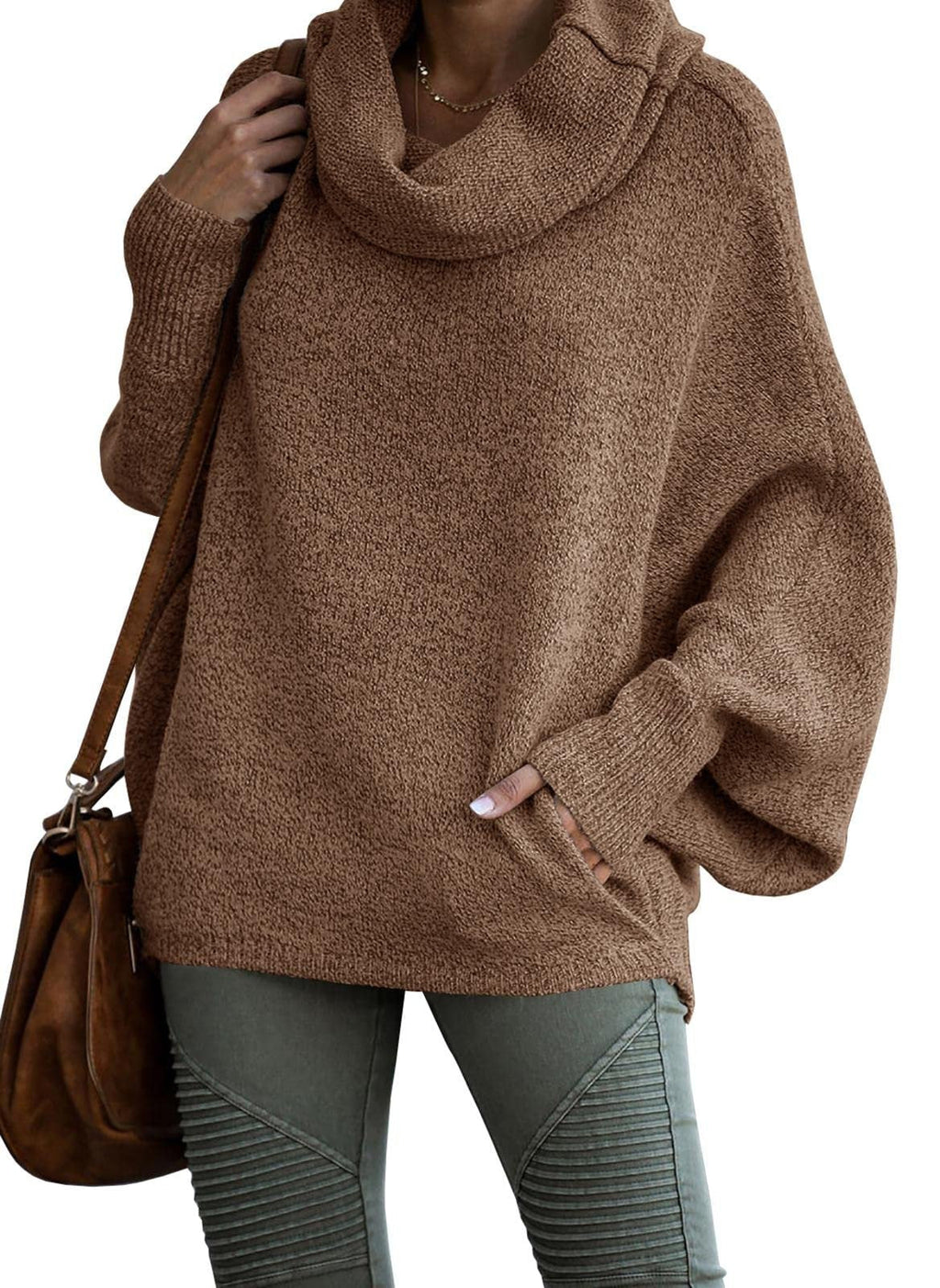 {Gratis Frakt}✨Gensere med cowl-hals for damer med lommer