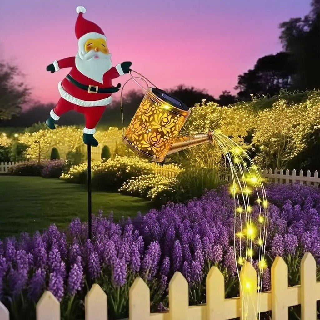 ⏰Solcelledrevet hagelampe i form av julenissen🎅🎄