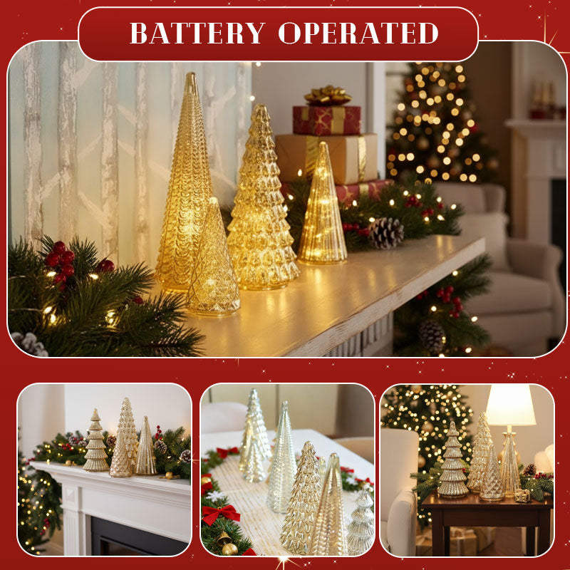 ✨ Skimrende jul – 5-delers krystalltresett med lys✨